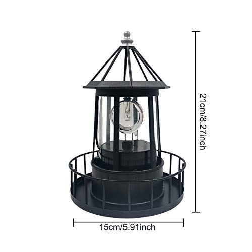Solar LED Rotating Lighthouse Light, Waterproof for Garden, Courtyard, Lawn U753