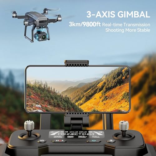 Drone with 6K UHD Camera and 3-Axis Gimbal, GPS Smart Control, 70Mins Flight Time N1810