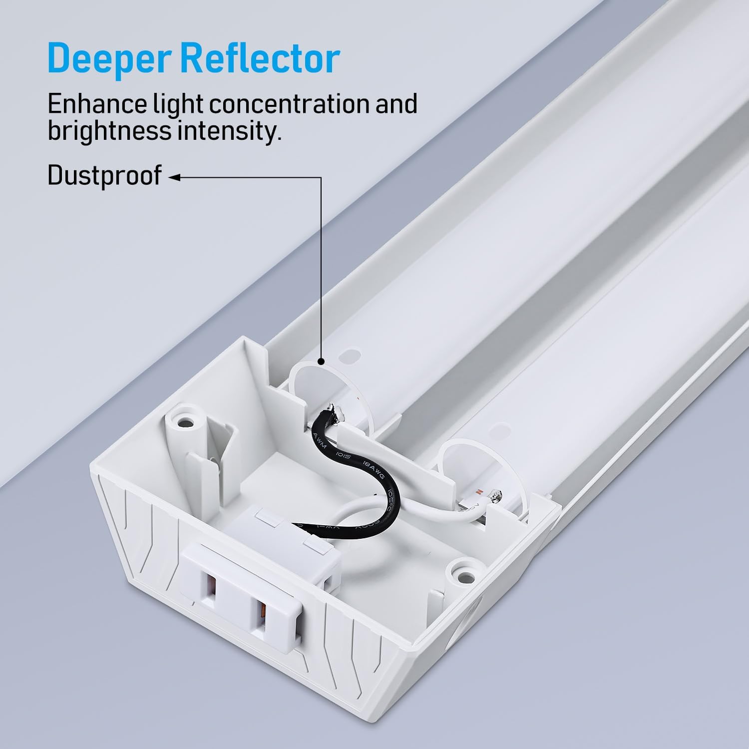10-Pack LED Shop Light 4FT, 40W 5000K Daylight, Linkable with Pull Chain A411881