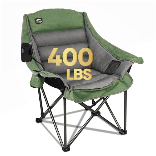 Folding Camping Chair, Heavy Duty Padded, with Cup Holder and Carry Bag J52614