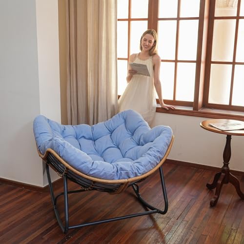 Oversized Patio Papasan Rocking Chair with Wicker Lounge G5657