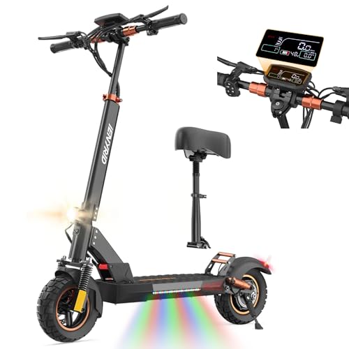 Electric Scooter for Adults with Seat, 10" Off Road Tires, 28-35MPH, Foldable S598796