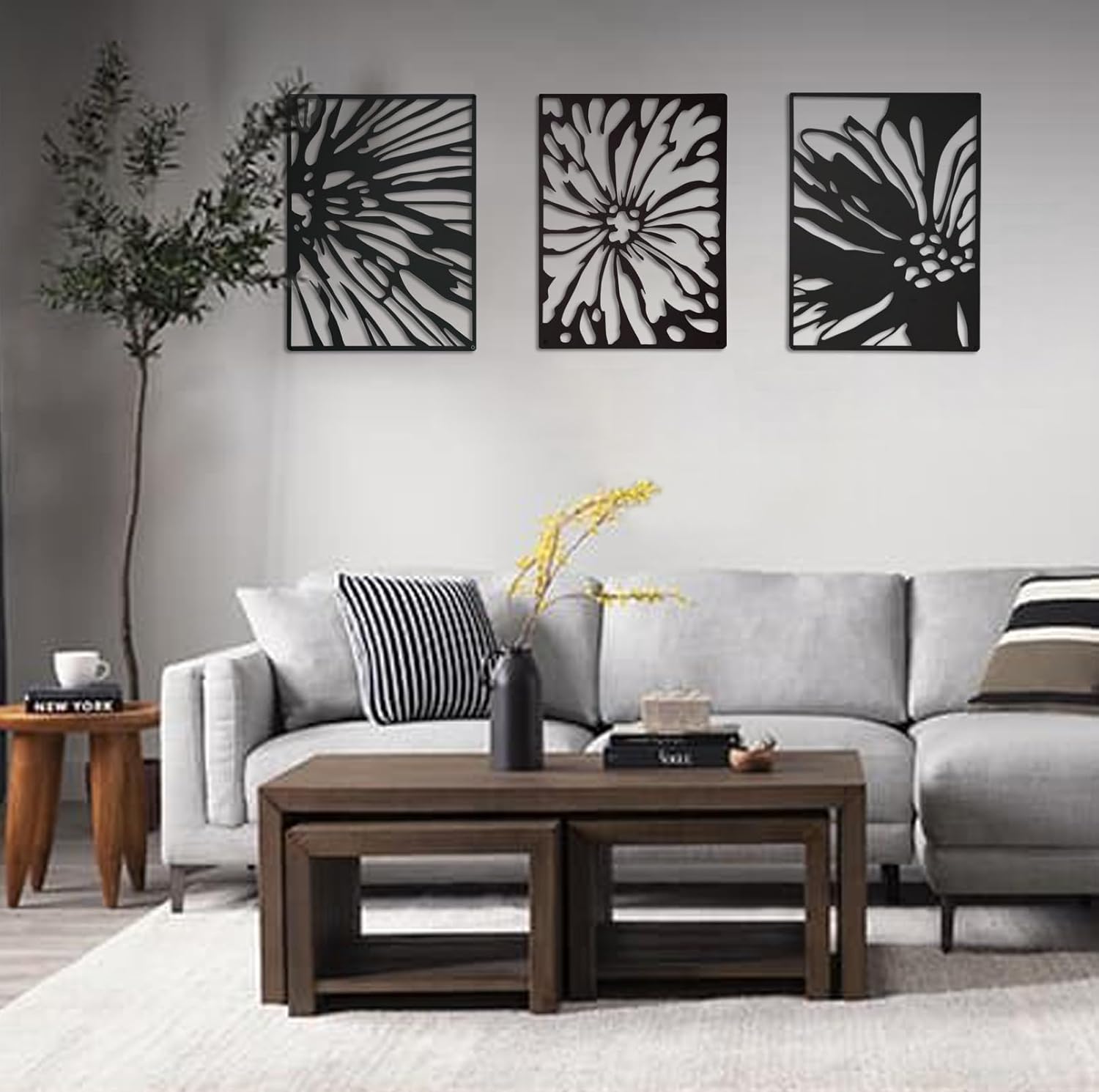 Metal Wall Art Decor, 16" Modern Abstract Wall Decor for Living Room Bedroom V142294