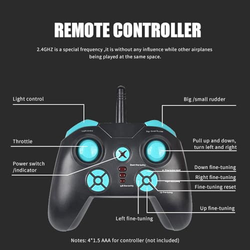 2.4G Remote Control Electric Airliner with LED Lights for Kids X694230