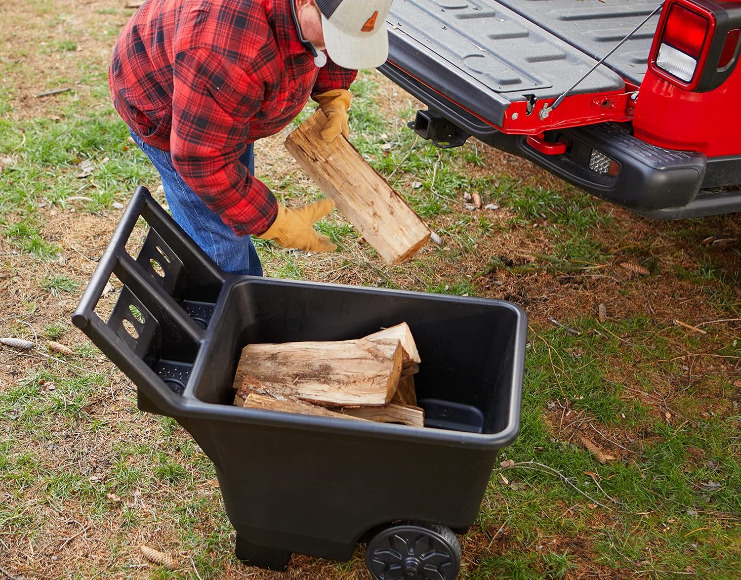Heavy Duty Wheeled Yard Cart, 4.5 Cubic Feet, 200-Pound Capacity T85172