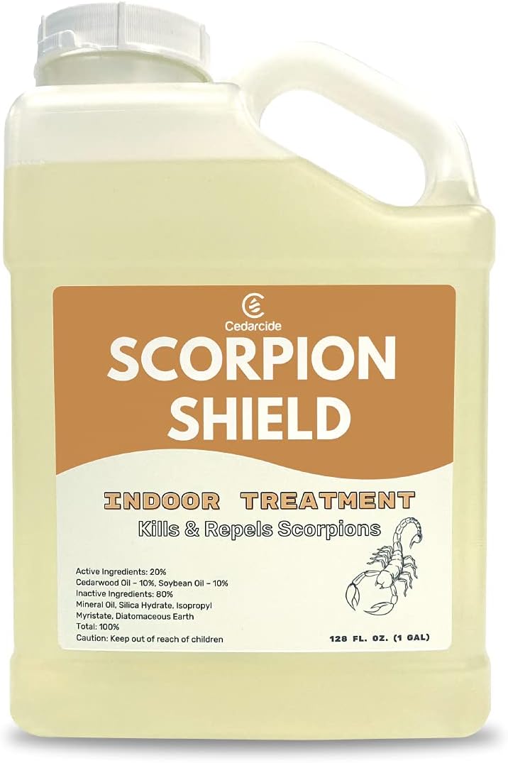 Cedarcide Scorpion Shield (Gallon) Indoor Cedar Oil Pest Control Spray - Kills & Repels Scorpions and Other Pests Guaranteed - Pet Safe
