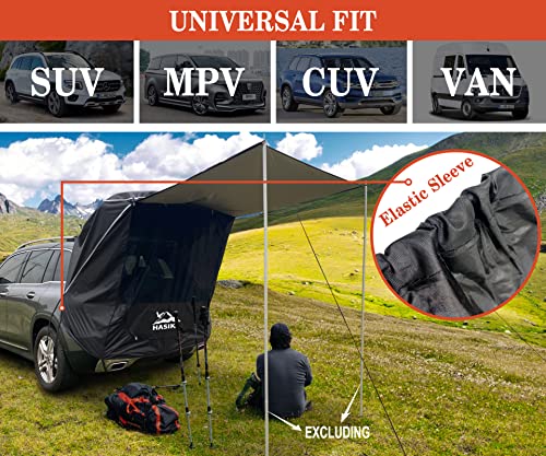 SUV Camping Tent Car Tailgate Shade Awning with Screen Net Waterproof I2915
