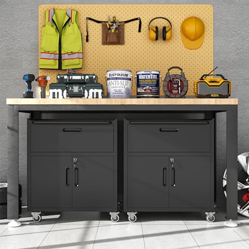 Rolling Tool Storage Cabinet with 4 Drawer and Locking Door U282375