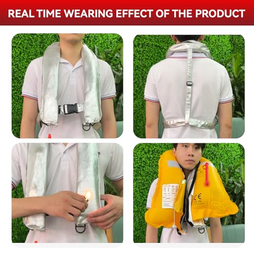 Automatic Inflatable Life Jacket for Adults, Low Profile, 330 lbs E6850