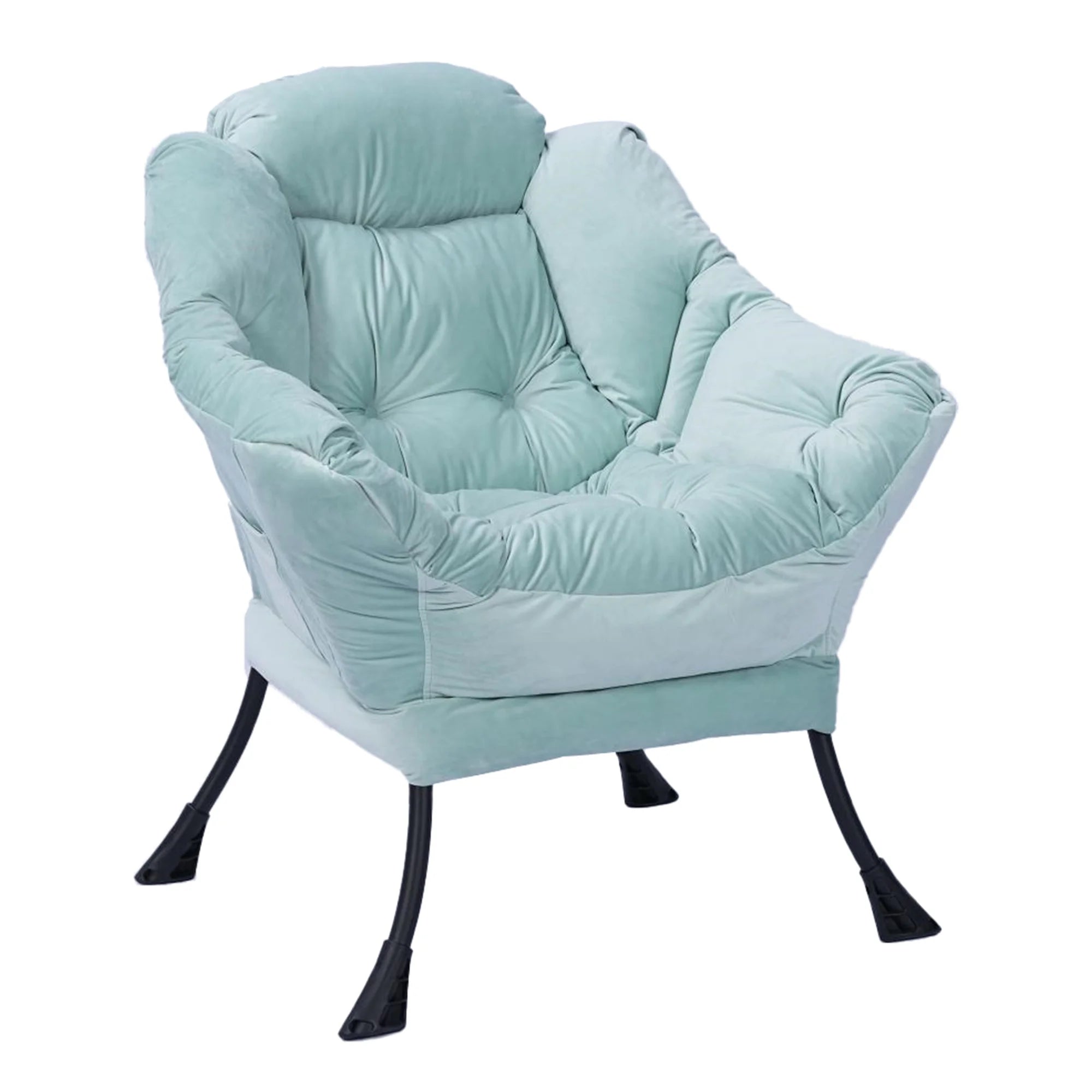 Reading Chair with Ottoman, Fabric Accent Chair for Living Room, Green A565012