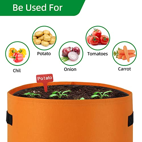 10 Gallon Grow Bags with Flap and Handles, 6-Pack K272