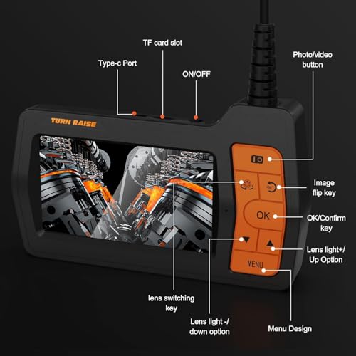 Sewer Camera with 50ft Cable, 5" Screen, 1080P HD, IP67, 32G Card X611