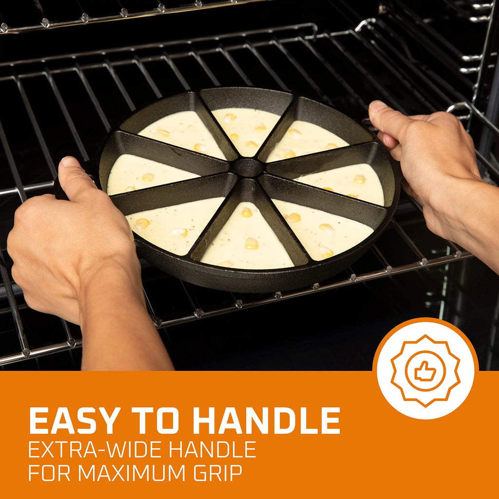 Cast Iron 8-Edges Biscuit & Muffin Pan with Handle F218