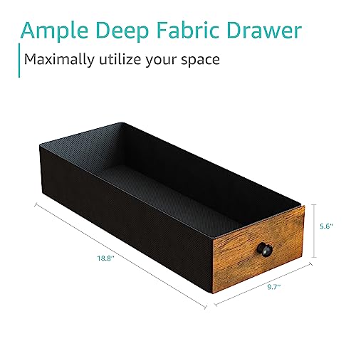 Computer Desk with Fabric Drawers, 40 Inch Reversible Gaming Desk for Small Space Home Office D876