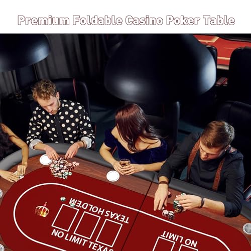 Foldable Blackjack Poker Table with Cup Holders G3690