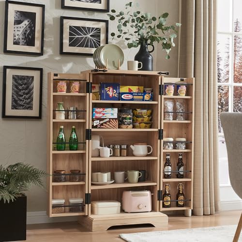 Farmhouse Storage Cabinet with Barn Doors and Adjustable Shelves X3170