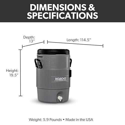 Insulated 5 & 10 Gallon Water Cooler Dispenser with Spout U938