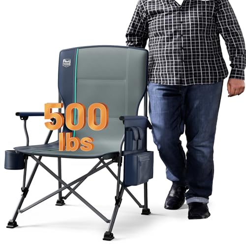 Oversized Folding Camping Chair High Back Heavy Duty for Adults with Cup Holder K6105