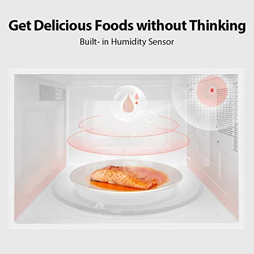 Smart Countertop Microwave Oven with Humidity Sensor, 1100W, 1.3 Cu.ft, Stainless Steel Q456