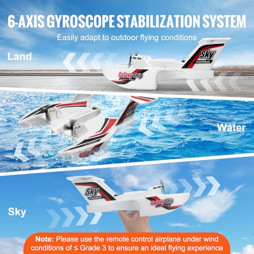 RC Airplane, 2.4GHz 2 Channel Remote Control Aircraft with 6-Axis Gyro, Red J366