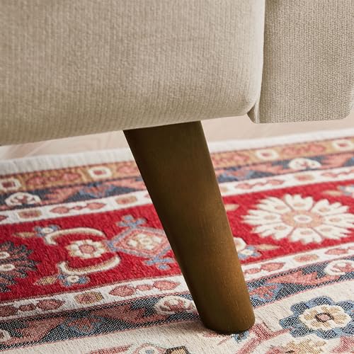 Mid Century Modern Loveseat Sofa with Wood Legs Z78752