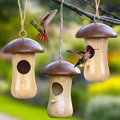 Hummingbird House Hanging Nest with Leaf for Outdoor Garden E75078