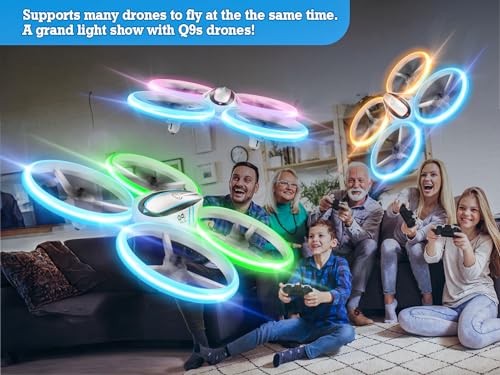 RC Drone with 720P HD FPV Camera for Kids with LED Light and Remote Control Q603