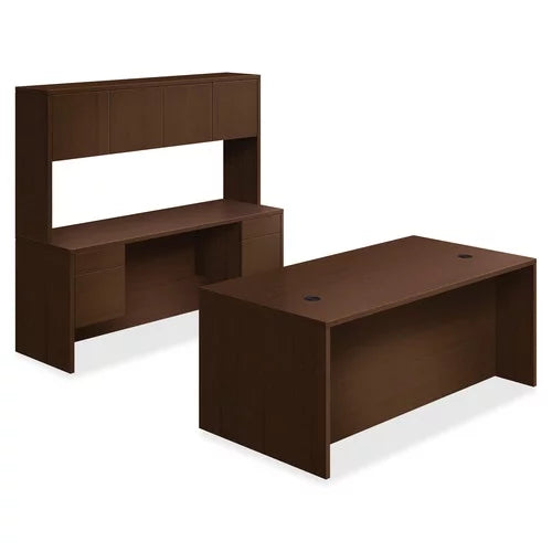 2-Drawer 48" x 24" Work Surface with File Drawer, Single Pedestal E618