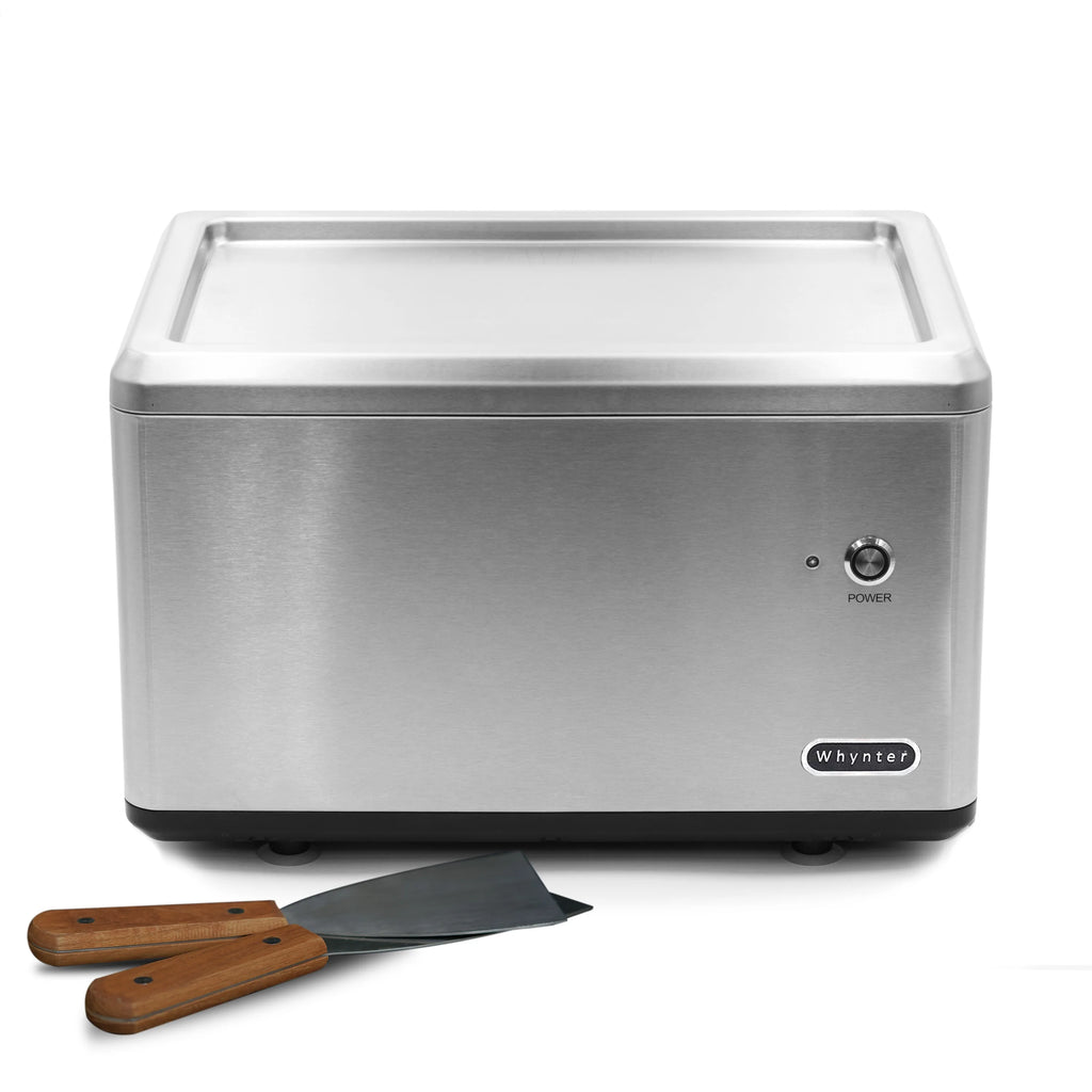 ICR-300SS Whynter Portable Instant Ice Cream Maker Frozen Pan Roller in Stainless Steel