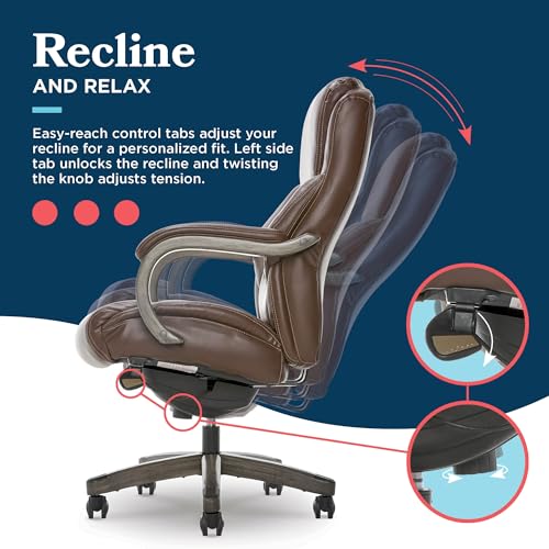 Executive Office Chair with Lumbar Support and Memory Foam Cushion T501837