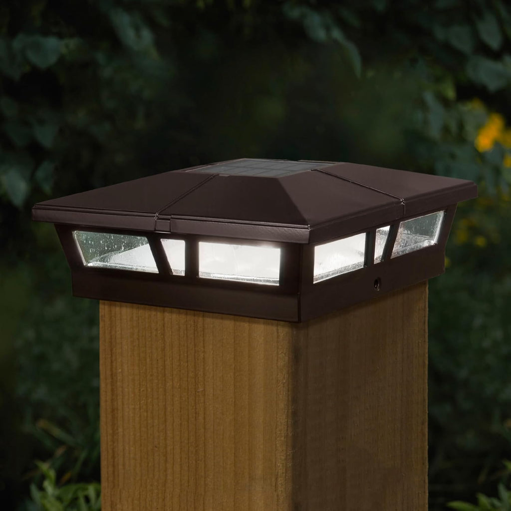 6x6 Brown Aluminum Solar Post Cap L2140