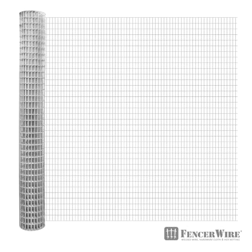 Galvanized Welded Fence Wire 16 Gauge 1" x 1/2" Mesh 24-Inch x 50 ft. T7409