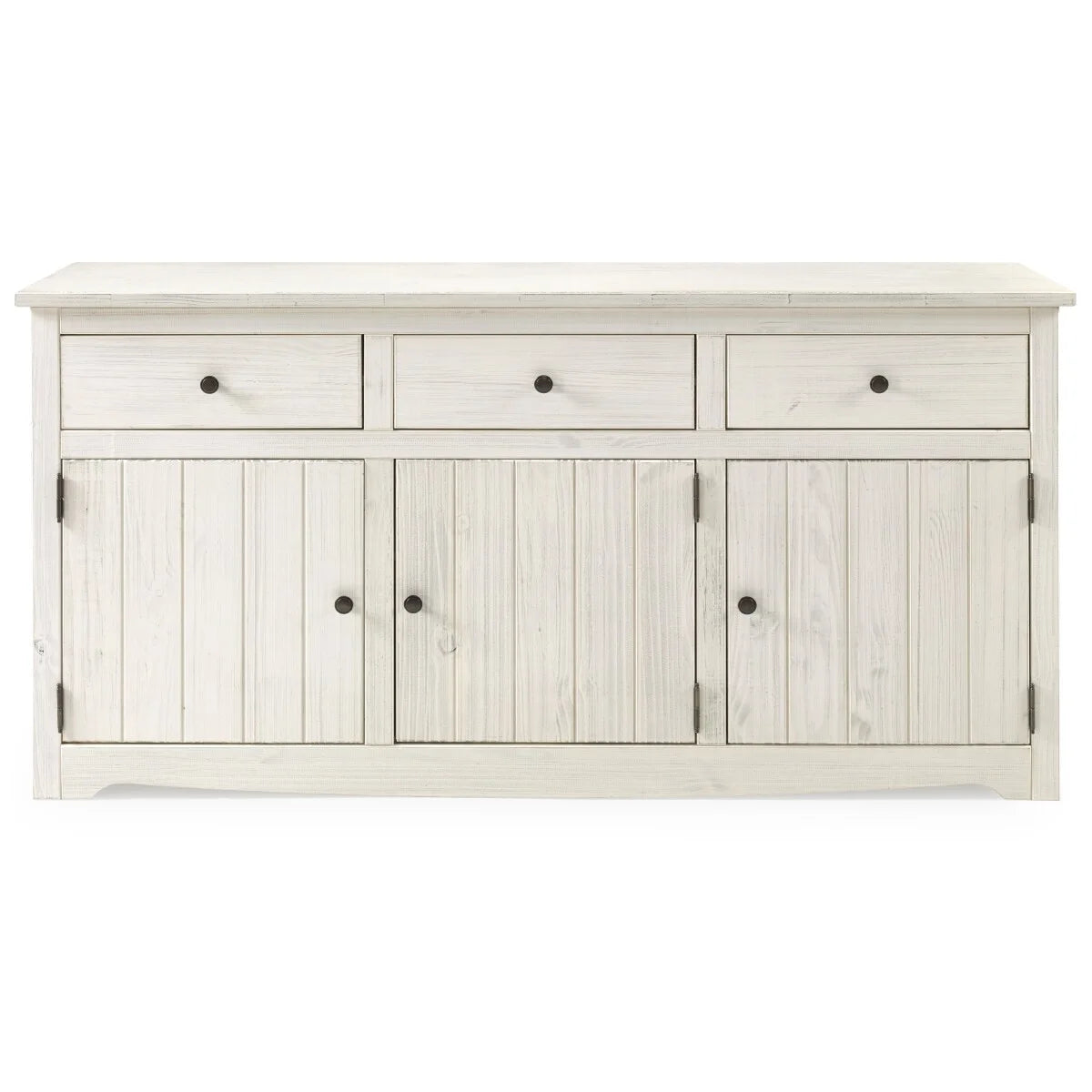 White Distressed Wood Buffet Sideboard K52875