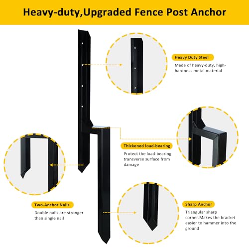 Steel Fence Post Repair Stakes, 40 Inch, 2 Pack V8401