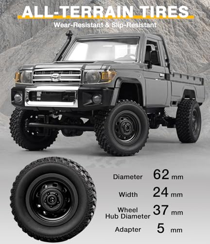 1/12 RC Rock Crawler 4x4 Pickup Truck, 2.4GHz Remote Control Off Road Car N638729