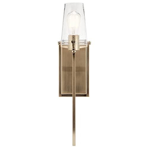 Wall Sconce with Clear Seeded Glass, Champagne Bronze F2138