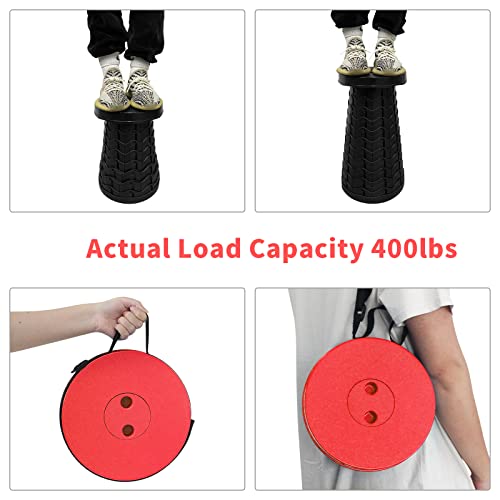 Portable Collapsible Telescoping Stool Lightweight Retractable Folding Stool for Camping Fishing Hiking Travel BBQ J58996