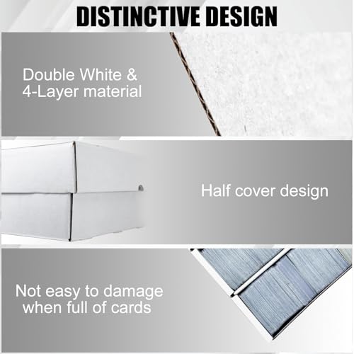 Card Storage Box, 5 Pack 3200 Count with Dividers for Trading Cards I875