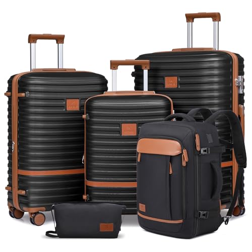 Expandable Carry-On Luggage Set, Lightweight Hard Shell 20 Inch with Spinner Wheels M12570