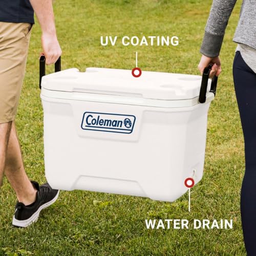 Marine Cooler with Insulated UV Guard Lid, Keeps Ice for 3+ Days, 52qt/100qt/120qt Options J173