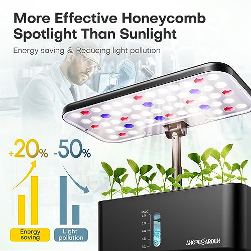 Hydroponics Growing System with LED Grow Light, 10 Pods, White X116117