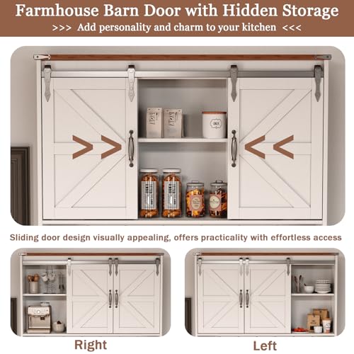 Kitchen Pantry Cabinet with Charging Station and Microwave Stand, White A481
