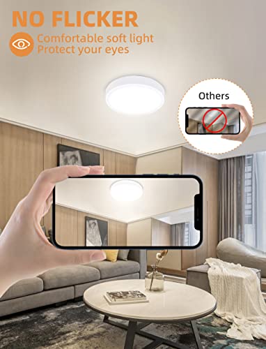 Motion Sensor Ceiling Light, 2 Pack Rechargeable LED, 3 Color Temperatures J333987