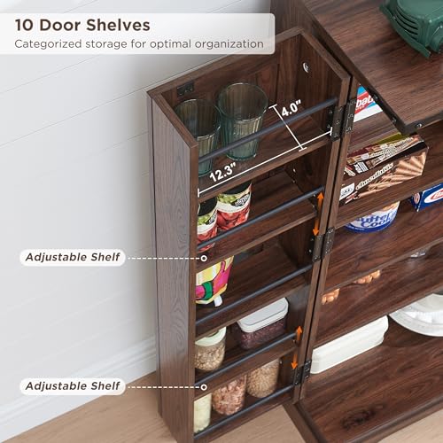 Farmhouse Storage Cabinet with Barn Doors and Adjustable Shelves X3170