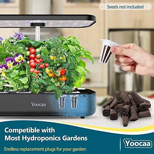 Seed Pods Kit for Hydroponics Growing System, 24pcs Grow Sponges with Nutrient Plant Foods F3417