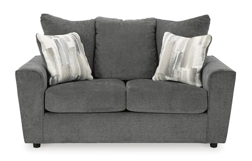 Casual Loveseat with Flared Arms, Gray E735987