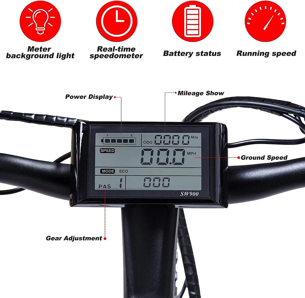 Mountain Electric Bike 26" 500W 36V 12.5Ah Removable Battery 7 Speed U627659