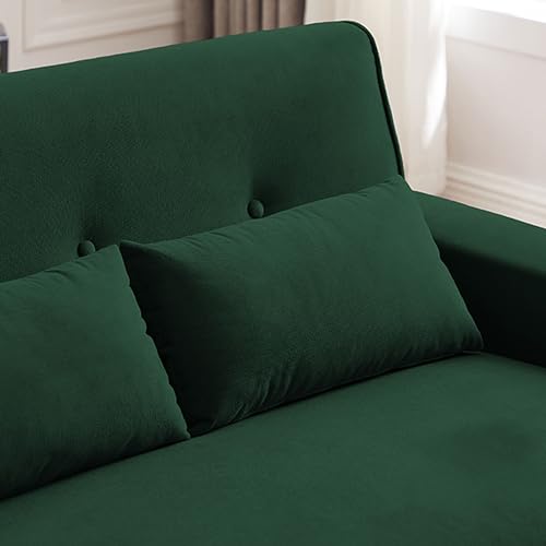 Mid Century Modern Loveseat Sofa with Wood Legs Z78752