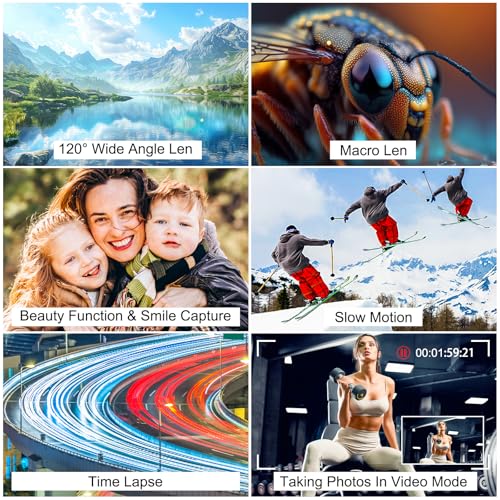 4K Digital Camera for Photography, WiFi Autofocus 64MP Vlogging Camera with Flip Screen A727