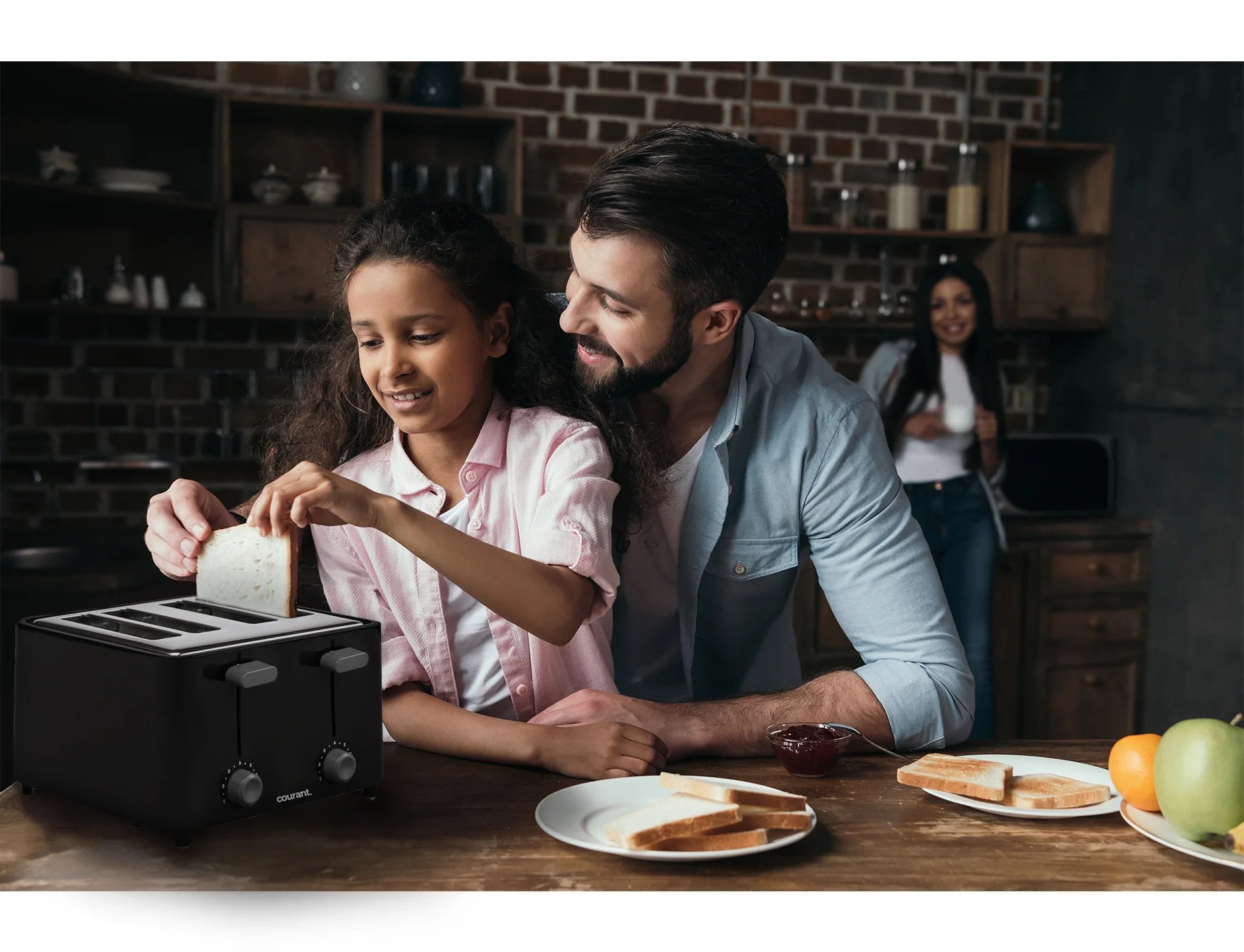 4 Slice Toaster, Stainless Steel, Cool Touch, Auto Shutoff, Black S80865